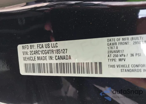 2026 Chrysler Voyager Lx z USA, uszkodzony, nr VIN 2C4RC1CG4TR185127